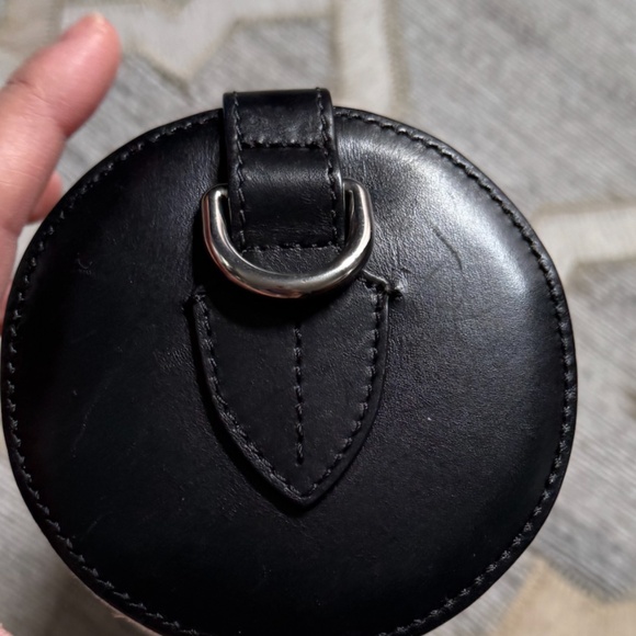 Burberry The Barrel Leather & Canvas Cyan White Small Shoulder Bag - Picture 9 of 14